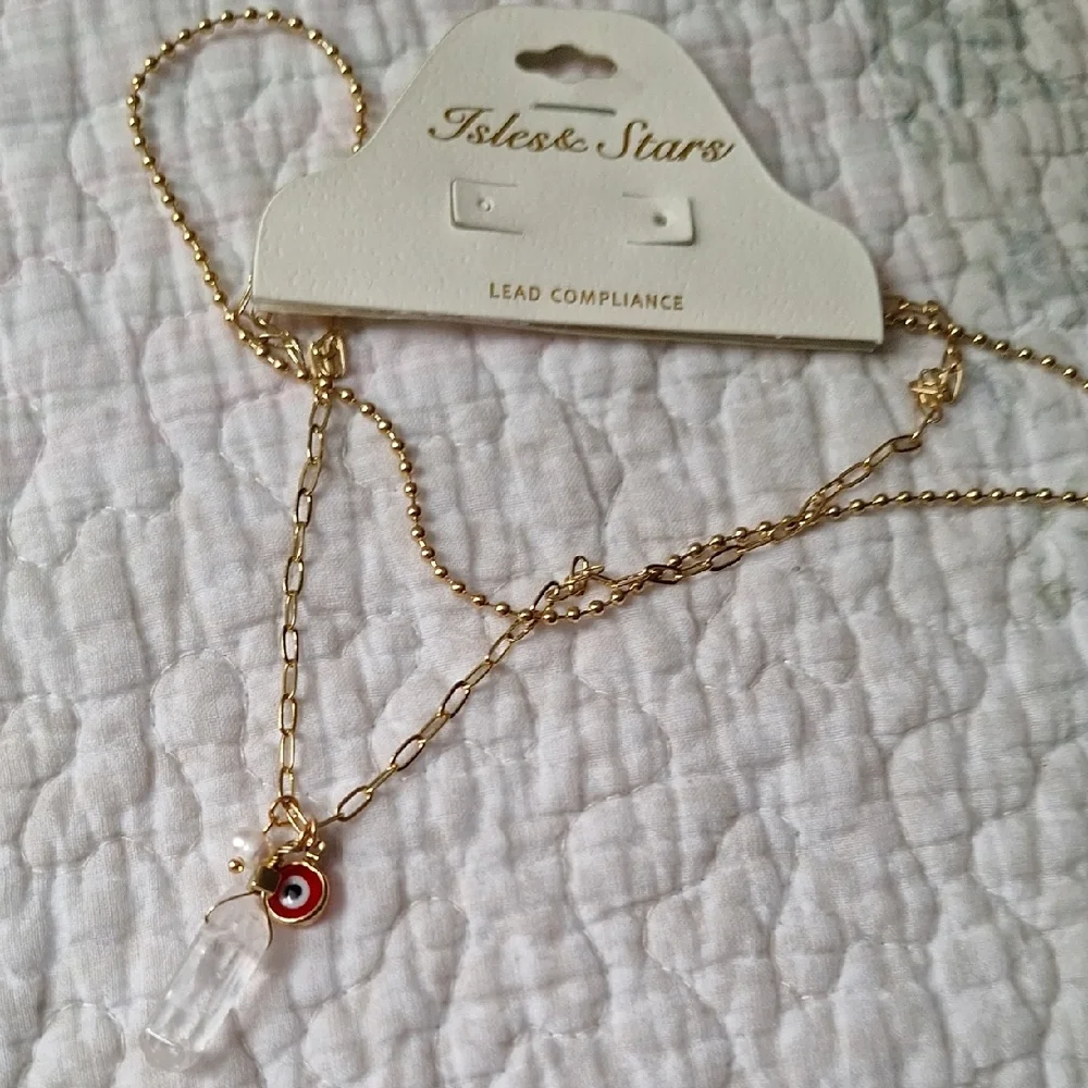 SET of 2 necklaces, Gold and Multicolor Pearl Necklace Set - Picture 8 of 8